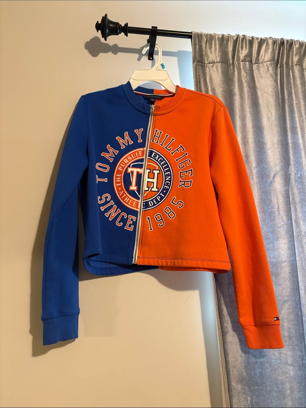Tommy Hilfiger Boys Blue & Orange Split Zip Hoodie
